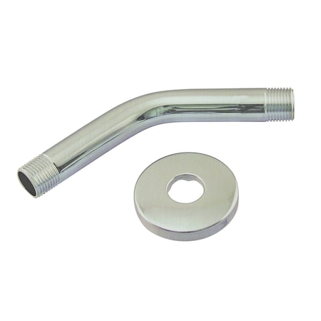 Westbrass 1/2" IPS x 6" Shower Arm in Satin Nickel D300-1-07